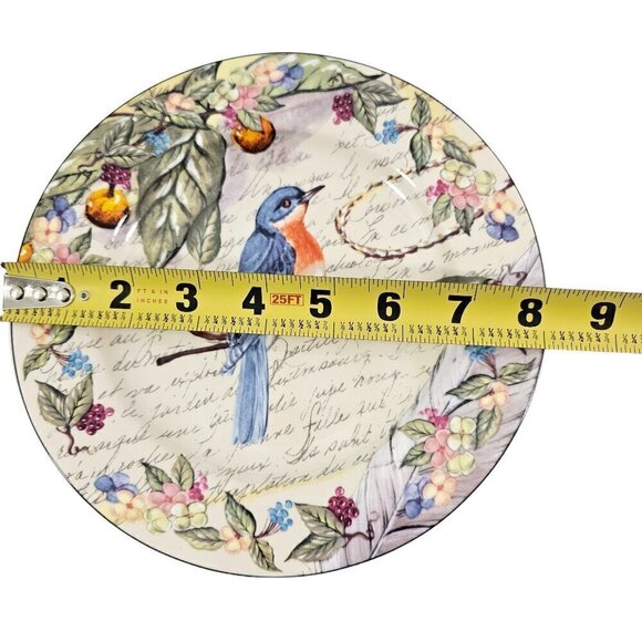 American Atelier At Home Morning Song Bird Salad Luncheon Plates – Set of 3 - Picture 9 of 16